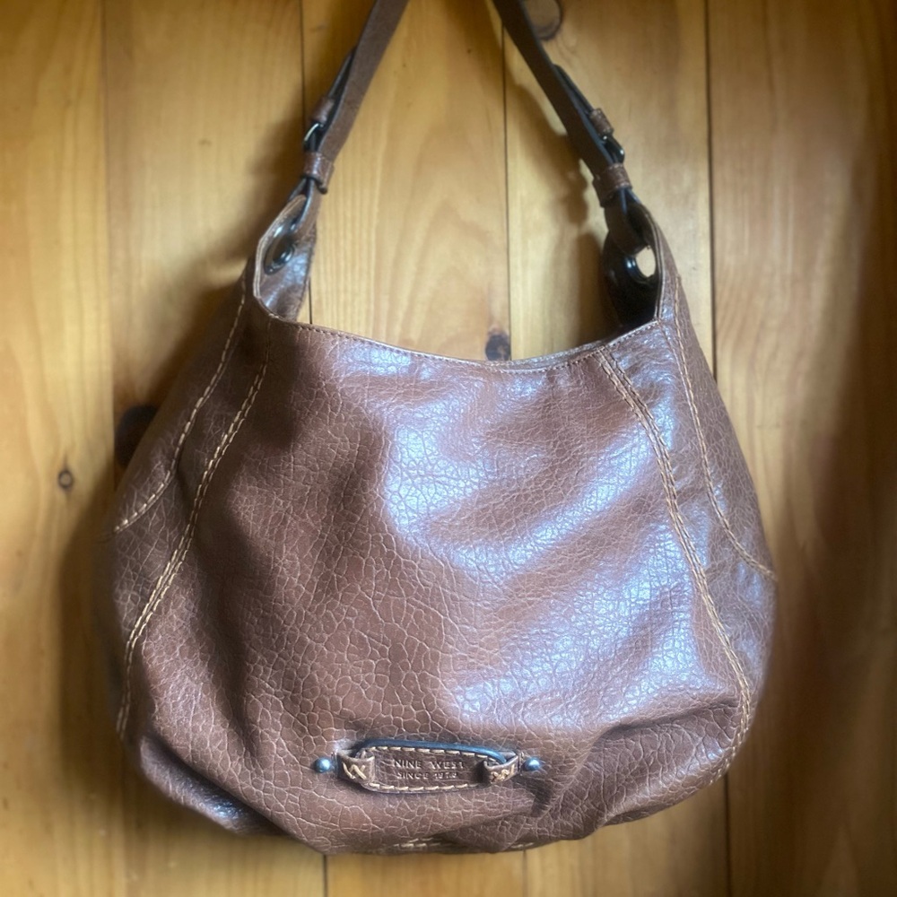 Nine West Slouchy Hobo Bag Brown Everyday Tote